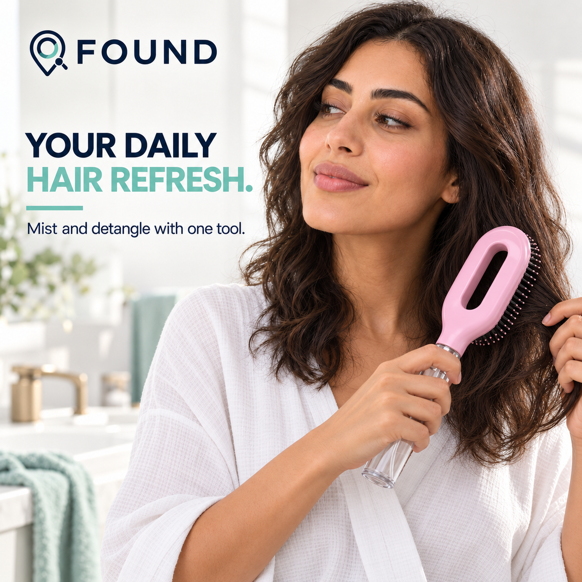 Found 2-in-1 Spray Hairbrush