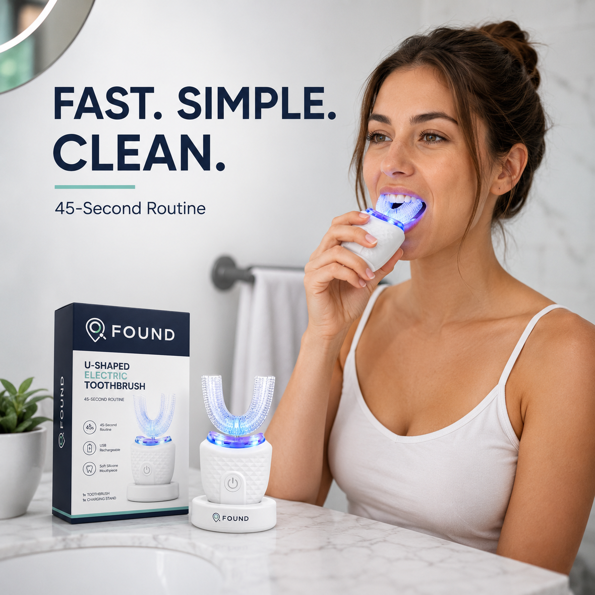 FOUND U-Shaped Electric Toothbrush