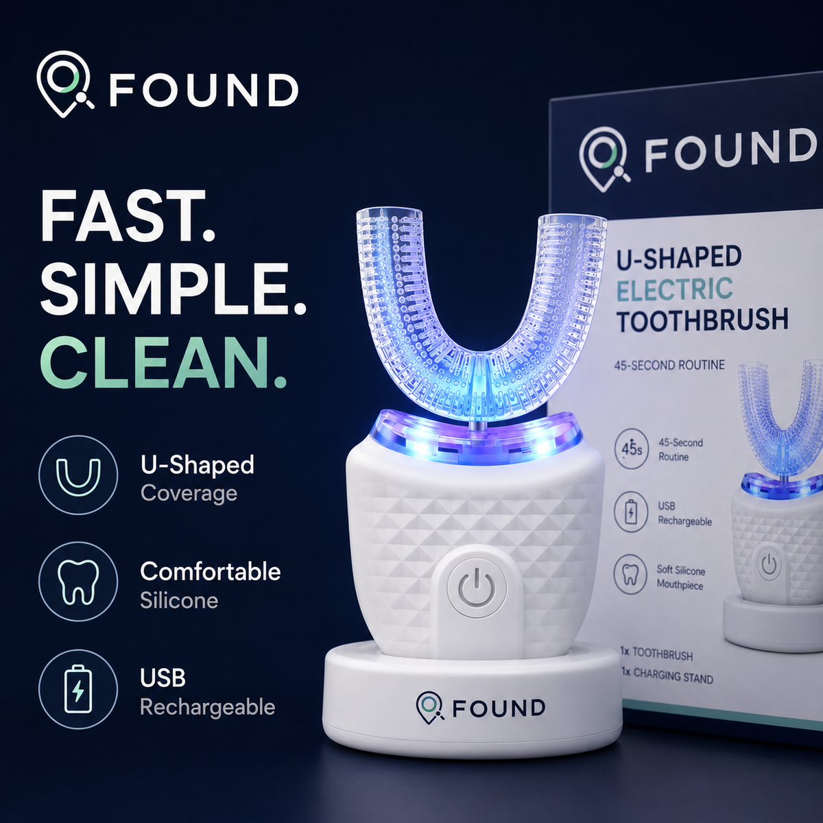 FOUND U-Shaped Electric Toothbrush