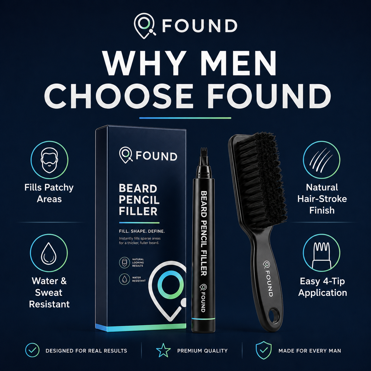 FOUND™ Beard Pencil Filler