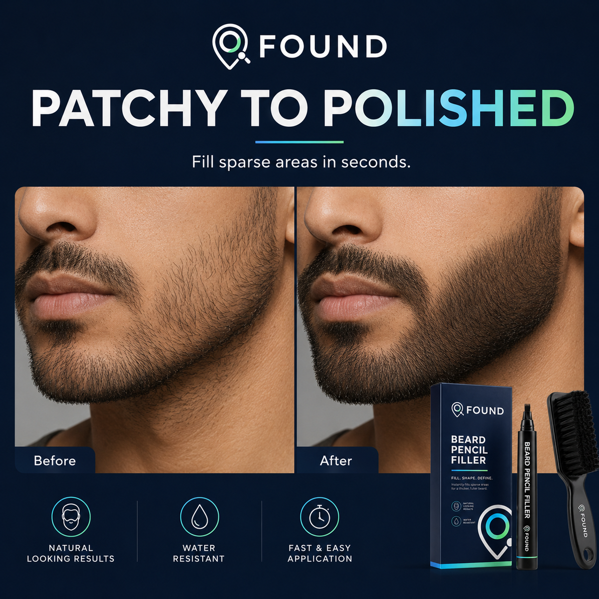 FOUND™ Beard Pencil Filler