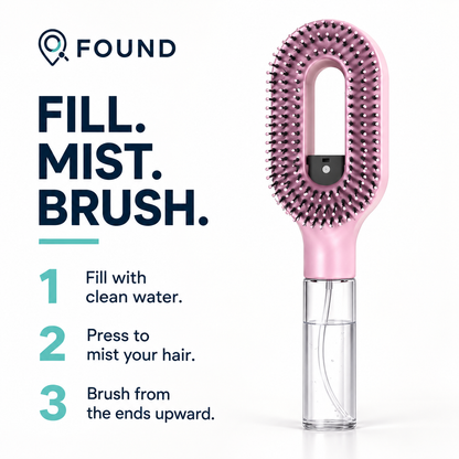 Found 2-in-1 Spray Hairbrush