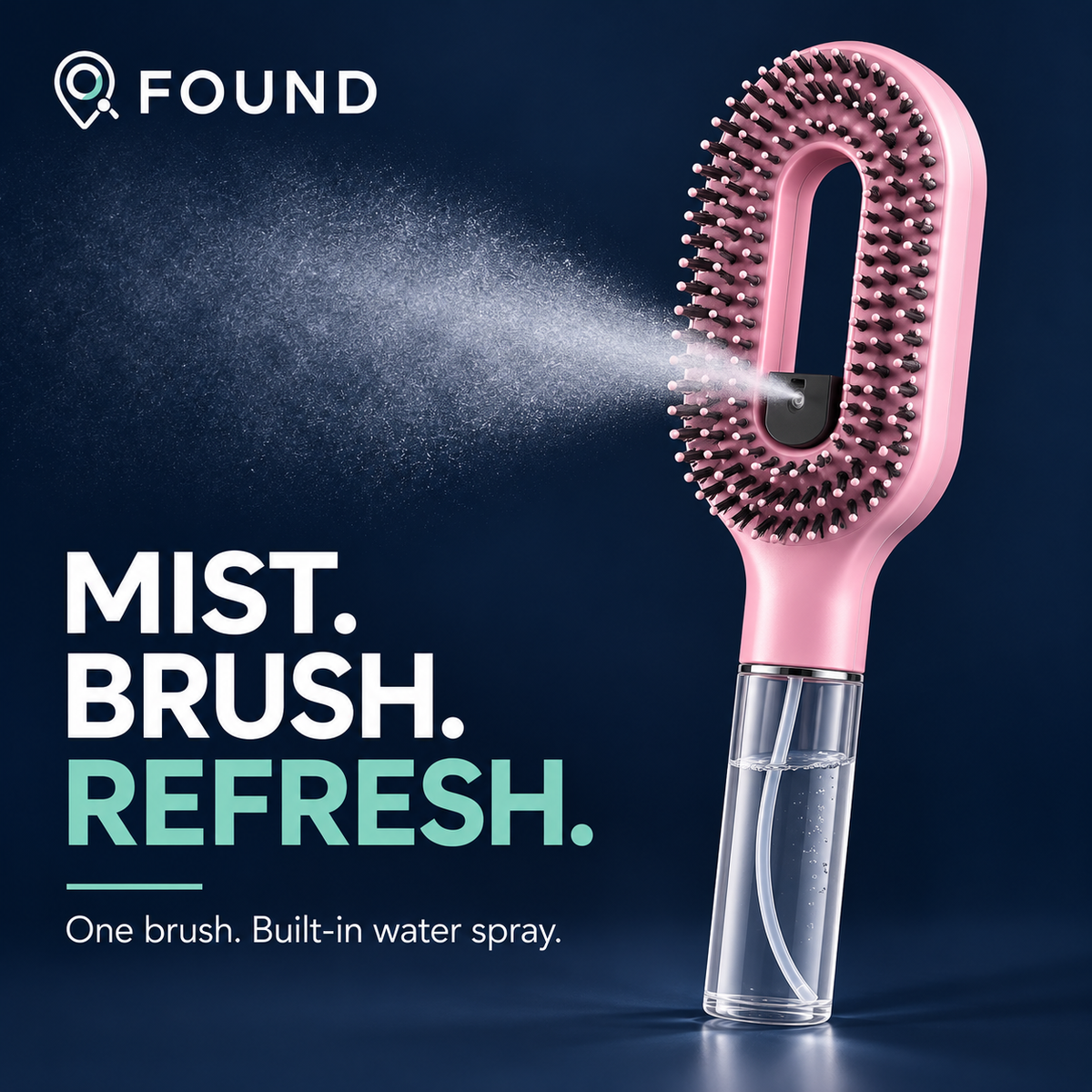 Found 2-in-1 Spray Hairbrush